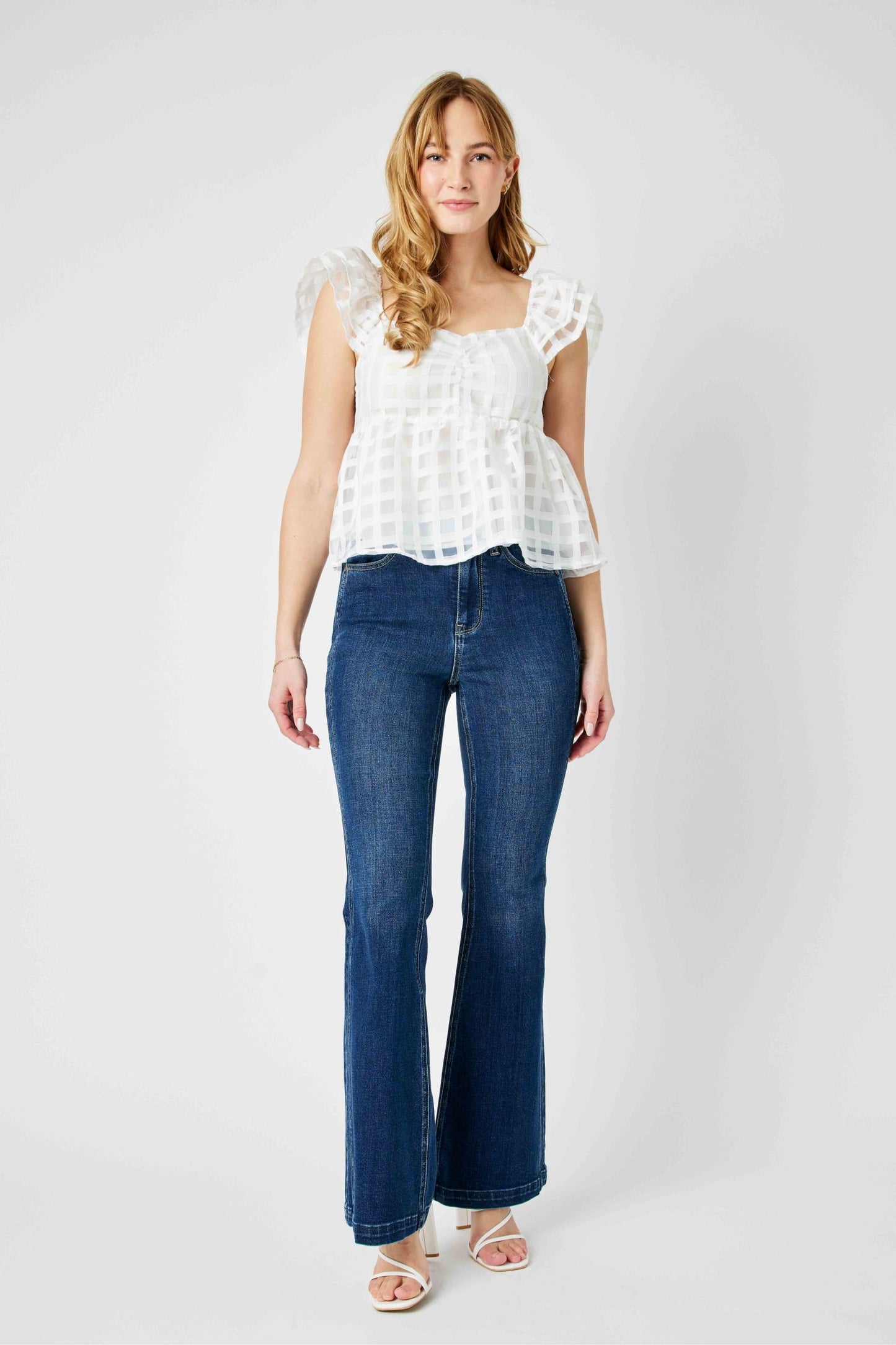 Judy Blue High Waist Flare Detail Jeans 82538