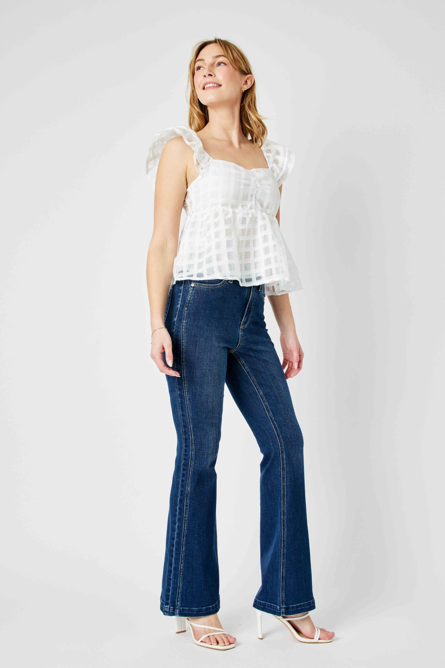 Judy Blue High Waist Flare Detail Jeans 82538