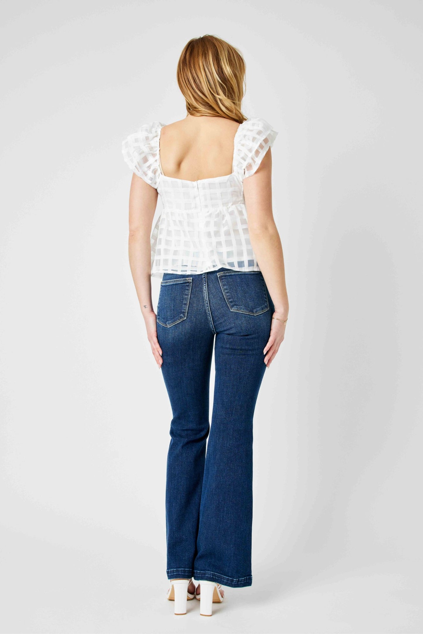 Judy Blue High Waist Flare Detail Jeans 82538