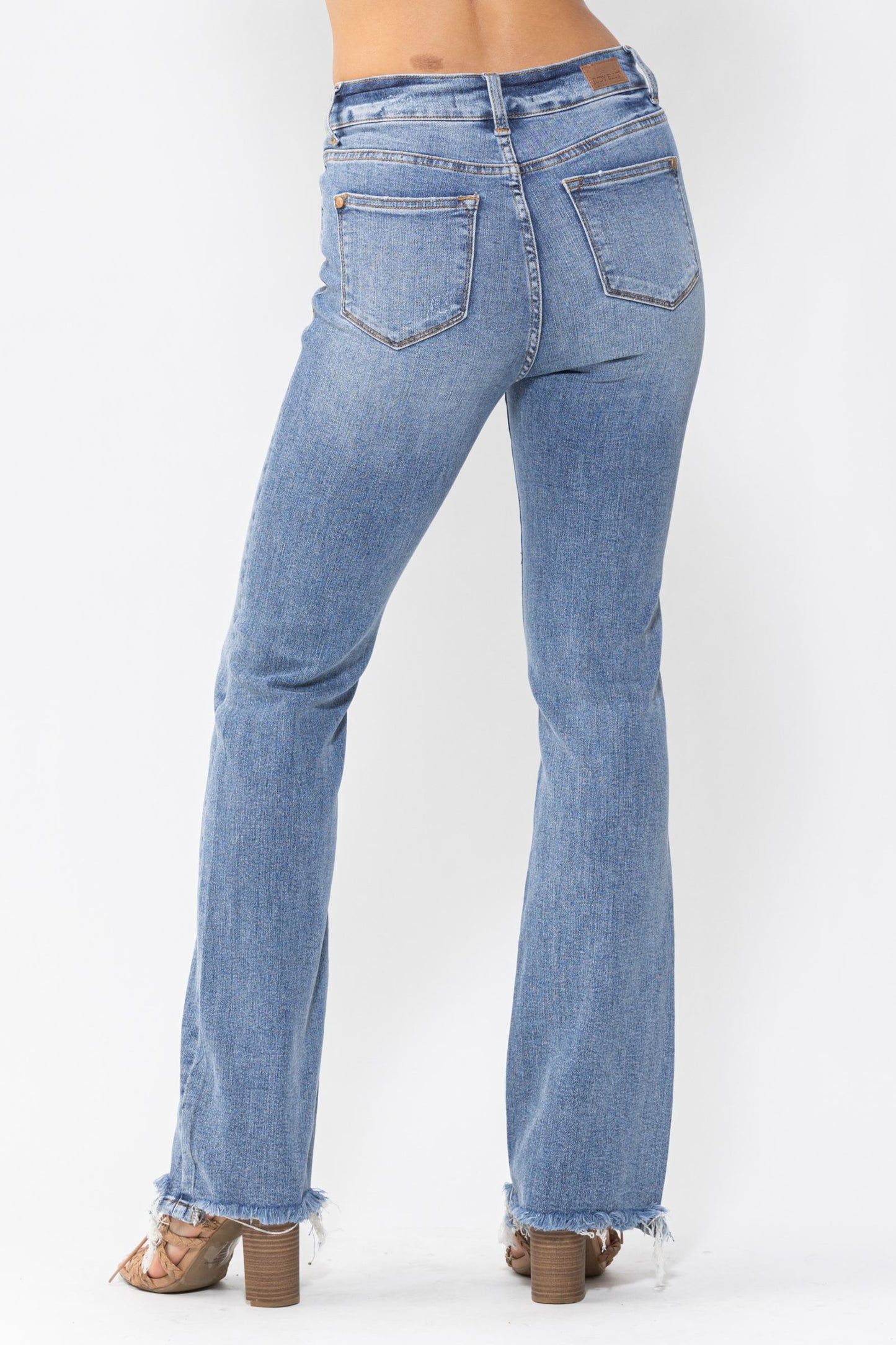 Judy Blue High Waist Double Button Bootcut Jeans 88140