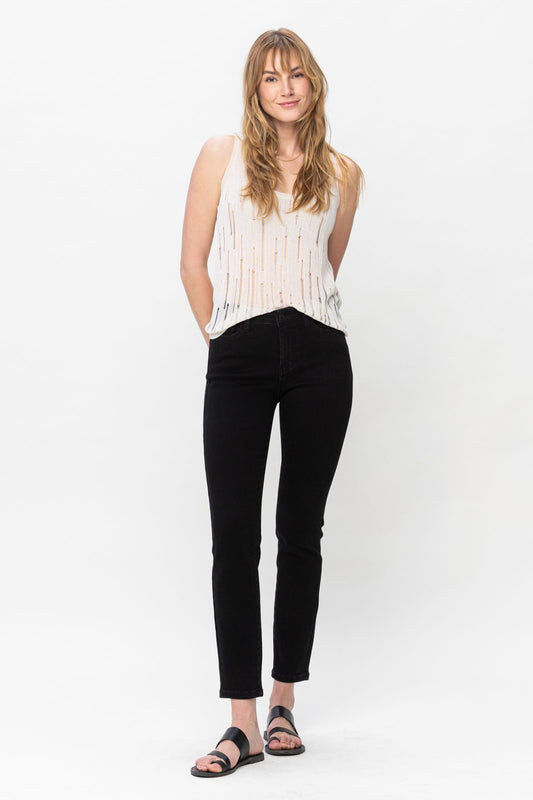 Judy Blue Mid Rise Black Slim Fit Jeans 88756