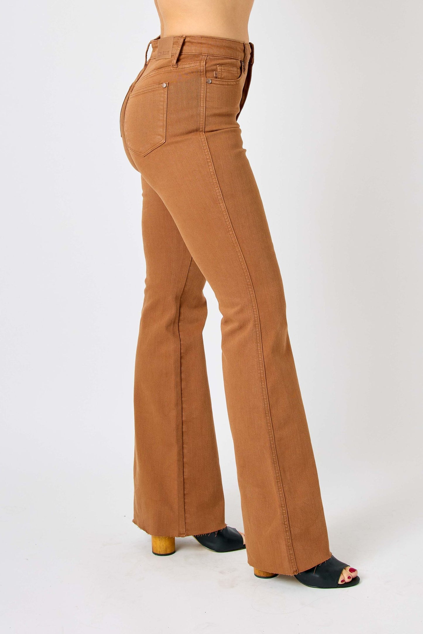 Judy Blue Tummy Control Brown Flare Jeans 88832