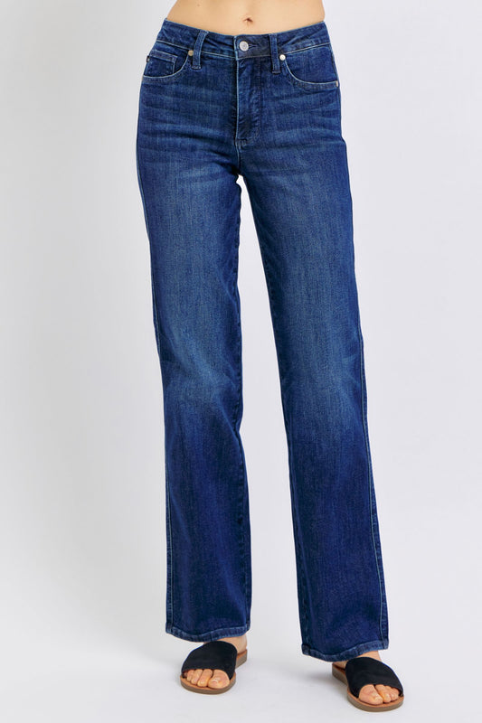 Judy Blue Mid Rise Tummy Control Straight Leg Jeans 88861