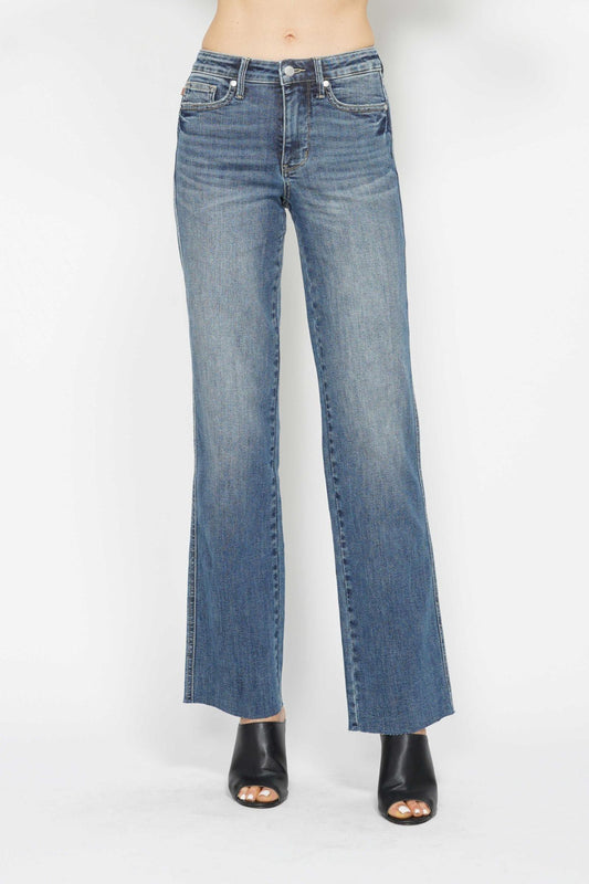 Judy Blue Mid Rise Tummy Control Straight Leg Jeans 88870