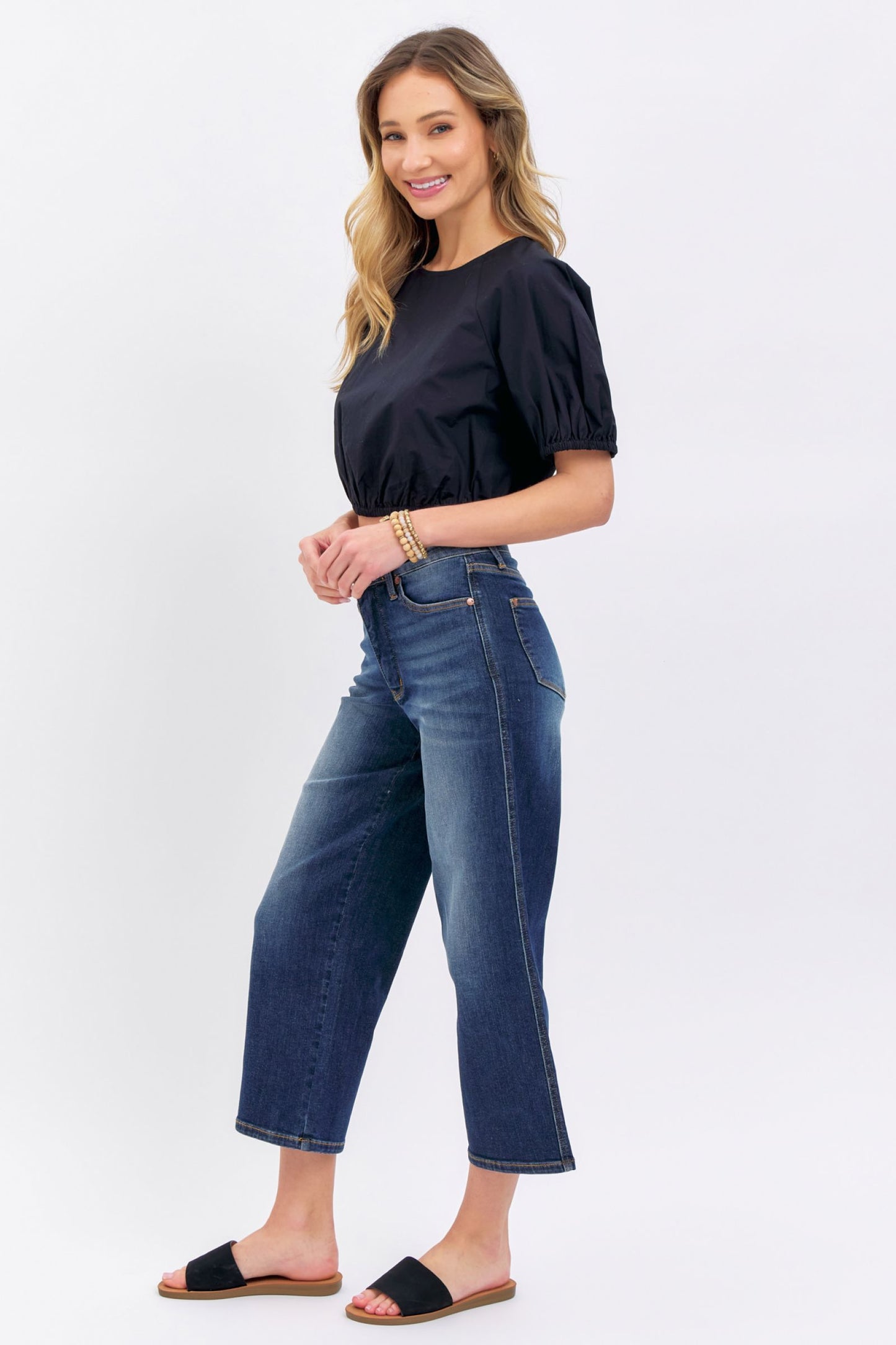 Judy Blue Mid Rise Tummy Control Crop Jeans 88876