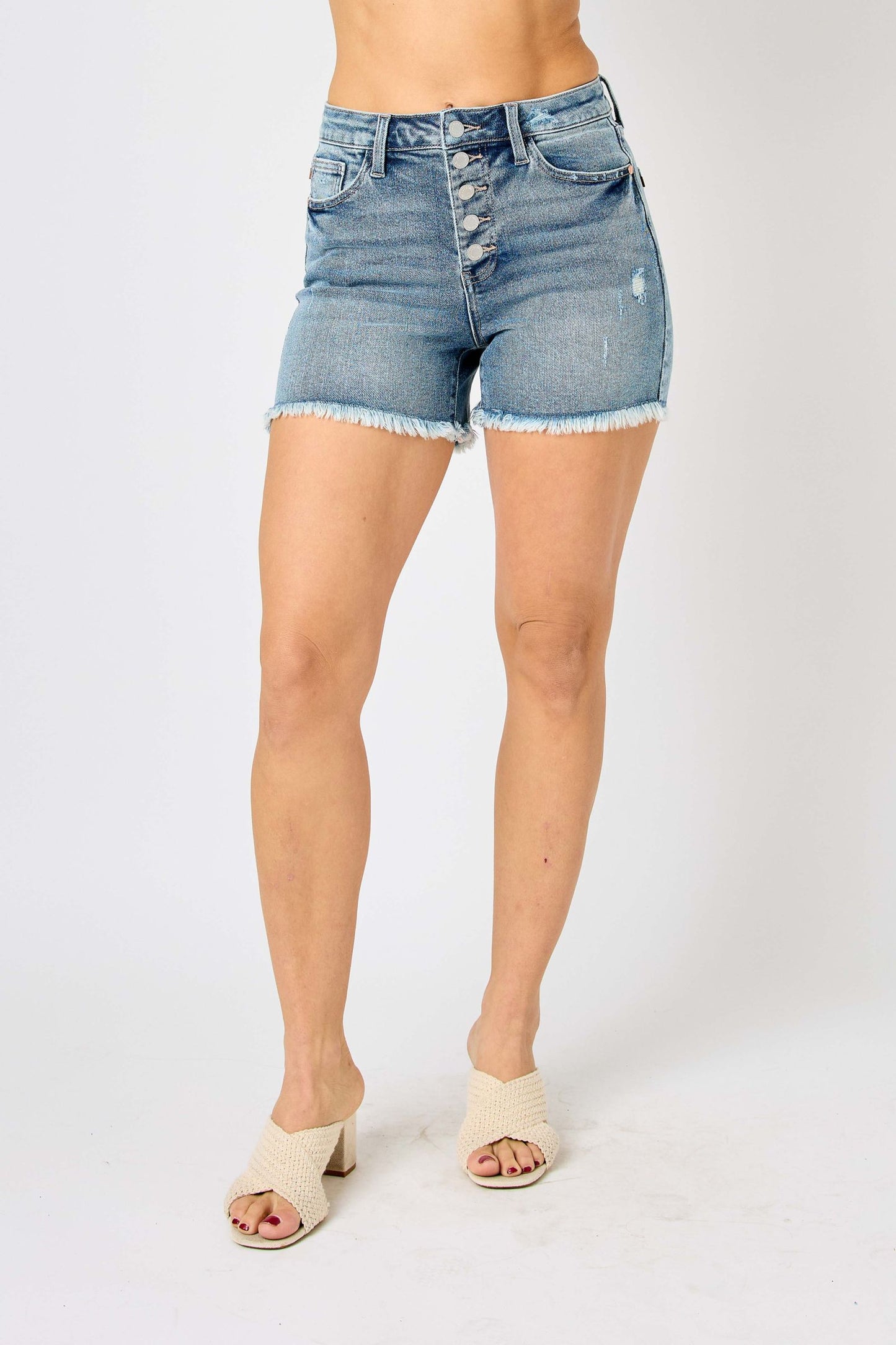 Judy Blue Button Fly Shorts 150206